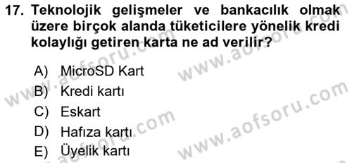 Ekonomi Sosyolojisi Dersi 2024 - 2025 Yılı Yaz Okulu Sınav Soruları 17. Soru