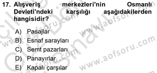 Ekonomi Sosyolojisi Dersi 2025 - 2026 Yılı (Final) Dönem Sonu Sınav Soruları 17. Soru
