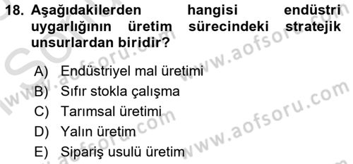 Ekonomi Sosyolojisi Dersi 2025 - 2026 Yılı (Final) Dönem Sonu Sınav Soruları 18. Soru