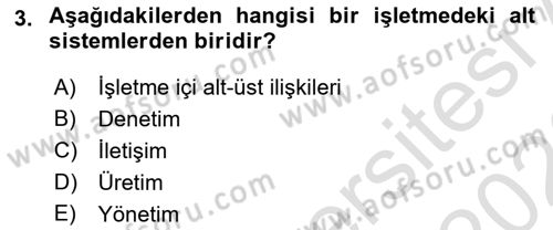 Ekonomi Sosyolojisi Dersi 2025 - 2026 Yılı (Final) Dönem Sonu Sınav Soruları 3. Soru