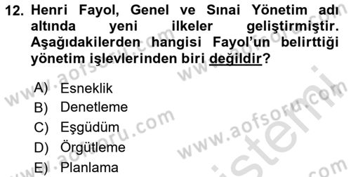 Ekonomi Sosyolojisi Dersi 2025 - 2026 Yılı Yaz Okulu Sınav Soruları 12. Soru