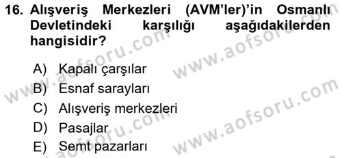 Ekonomi Sosyolojisi Dersi 2025 - 2026 Yılı Yaz Okulu Sınav Soruları 16. Soru