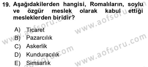 Ekonomi Sosyolojisi Dersi 2025 - 2026 Yılı Yaz Okulu Sınav Soruları 19. Soru