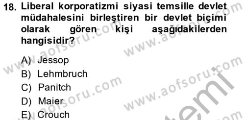 Toplumsal Tabakalaşma ve Eşitsizlik Dersi 2013 - 2014 Yılı (Vize) Ara Sınav Soruları 18. Soru