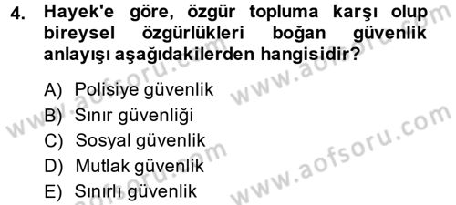 Toplumsal Tabakalaşma ve Eşitsizlik Dersi 2013 - 2014 Yılı (Vize) Ara Sınav Soruları 4. Soru