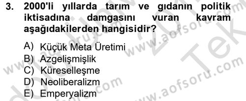 Toplumsal Tabakalaşma ve Eşitsizlik Dersi 2014 - 2015 Yılı Tek Ders Sınav Soruları 3. Soru