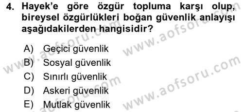 Toplumsal Tabakalaşma ve Eşitsizlik Dersi 2015 - 2016 Yılı (Vize) Ara Sınav Soruları 4. Soru