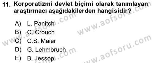 Toplumsal Tabakalaşma ve Eşitsizlik Dersi 2015 - 2016 Yılı (Final) Dönem Sonu Sınav Soruları 11. Soru