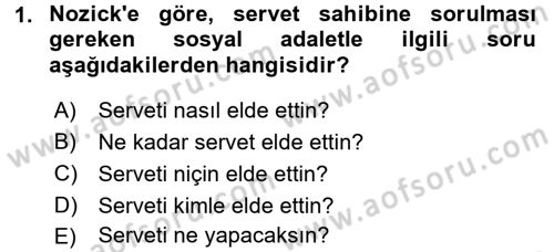 Toplumsal Tabakalaşma ve Eşitsizlik Dersi 2015 - 2016 Yılı Tek Ders Sınav Soruları 1. Soru