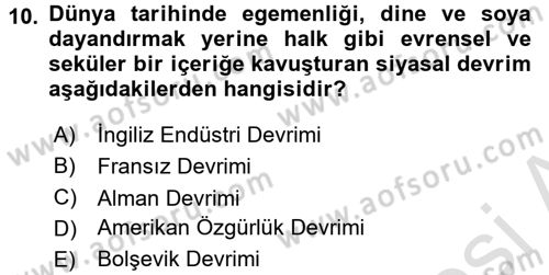 Toplumsal Tabakalaşma ve Eşitsizlik Dersi 2016 - 2017 Yılı (Final) Dönem Sonu Sınav Soruları 10. Soru