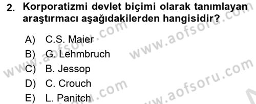 Toplumsal Tabakalaşma ve Eşitsizlik Dersi 2016 - 2017 Yılı (Final) Dönem Sonu Sınav Soruları 2. Soru