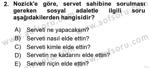 Toplumsal Tabakalaşma ve Eşitsizlik Dersi 2017 - 2018 Yılı (Final) Dönem Sonu Sınav Soruları 2. Soru