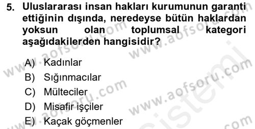 Toplumsal Tabakalaşma ve Eşitsizlik Dersi 2017 - 2018 Yılı (Final) Dönem Sonu Sınav Soruları 5. Soru