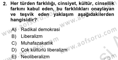 Toplumsal Tabakalaşma ve Eşitsizlik Dersi 2018 - 2019 Yılı 3 Ders Sınav Soruları 2. Soru