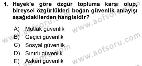 Toplumsal Tabakalaşma ve Eşitsizlik Dersi 2021 - 2022 Yılı (Vize) Ara Sınav Soruları 1. Soru