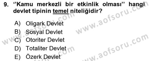 Toplumsal Tabakalaşma ve Eşitsizlik Dersi 2021 - 2022 Yılı (Vize) Ara Sınav Soruları 9. Soru