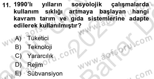 Toplumsal Tabakalaşma ve Eşitsizlik Dersi 2023 - 2024 Yılı (Vize) Ara Sınav Soruları 11. Soru