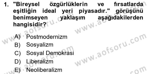 Toplumsal Tabakalaşma ve Eşitsizlik Dersi 2023 - 2024 Yılı Yaz Okulu Sınav Soruları 1. Soru