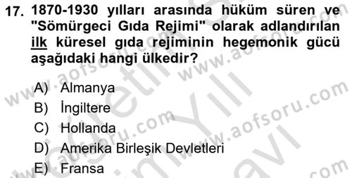 Toplumsal Tabakalaşma ve Eşitsizlik Dersi 2025 - 2026 Yılı (Vize) Ara Sınav Soruları 17. Soru