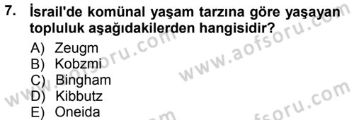 Aile Sosyolojisi Dersi Ara Sınavı Deneme Sınav Soruları 7. Soru
