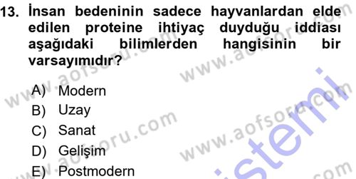 Aile Sosyolojisi Dersi Ara Sınavı Deneme Sınav Soruları 13. Soru