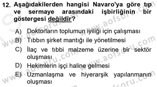 Aile Sosyolojisi Dersi 2018 - 2019 Yılı (Final) Dönem Sonu Sınav Soruları 12. Soru