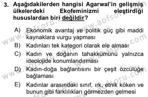 Aile Sosyolojisi Dersi 2018 - 2019 Yılı (Final) Dönem Sonu Sınav Soruları 3. Soru