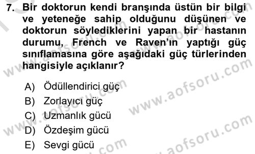 Aile Sosyolojisi Dersi 2019 - 2020 Yılı (Final) Dönem Sonu Sınav Soruları 7. Soru