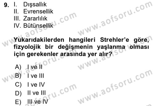 Aile Sosyolojisi Dersi 2019 - 2020 Yılı (Final) Dönem Sonu Sınav Soruları 9. Soru