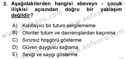 Aile Sosyolojisi Dersi 2022 - 2023 Yılı (Final) Dönem Sonu Sınav Soruları 3. Soru
