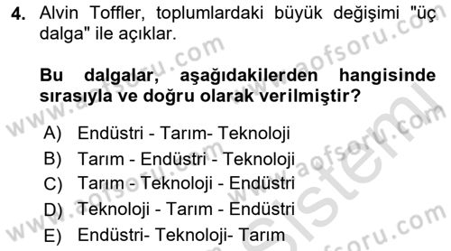 Aile Sosyolojisi Dersi 2022 - 2023 Yılı (Final) Dönem Sonu Sınav Soruları 4. Soru