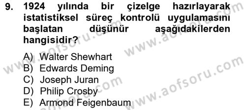 Endüstri Sosyolojisi Dersi 2012 - 2013 Yılı (Vize) Ara Sınav Soruları 9. Soru
