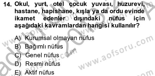 Endüstri Sosyolojisi Dersi 2013 - 2014 Yılı (Vize) Ara Sınav Soruları 14. Soru