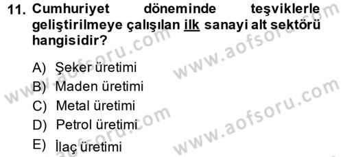 Endüstri Sosyolojisi Dersi 2014 - 2015 Yılı (Final) Dönem Sonu Sınav Soruları 11. Soru