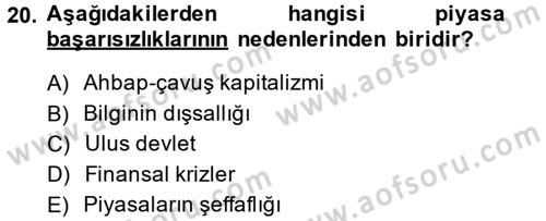 Endüstri Sosyolojisi Dersi 2014 - 2015 Yılı (Final) Dönem Sonu Sınav Soruları 20. Soru