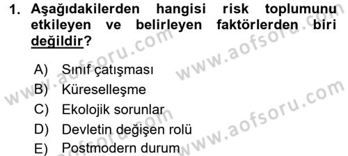 Endüstri Sosyolojisi Dersi 2016 - 2017 Yılı 3 Ders Sınav Soruları 1. Soru