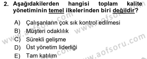 Endüstri Sosyolojisi Dersi 2016 - 2017 Yılı 3 Ders Sınav Soruları 2. Soru