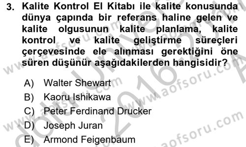 Endüstri Sosyolojisi Dersi 2016 - 2017 Yılı (Vize) Ara Sınav Soruları 3. Soru