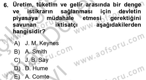 Endüstri Sosyolojisi Dersi 2016 - 2017 Yılı (Vize) Ara Sınav Soruları 6. Soru