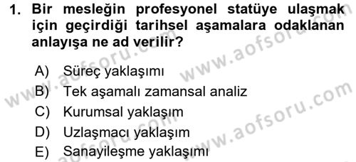Endüstri Sosyolojisi Dersi 2016 - 2017 Yılı (Final) Dönem Sonu Sınav Soruları 1. Soru
