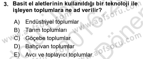 Endüstri Sosyolojisi Dersi 2016 - 2017 Yılı (Final) Dönem Sonu Sınav Soruları 3. Soru