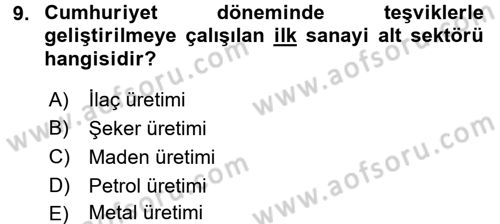 Endüstri Sosyolojisi Dersi 2017 - 2018 Yılı 3 Ders Sınav Soruları 9. Soru