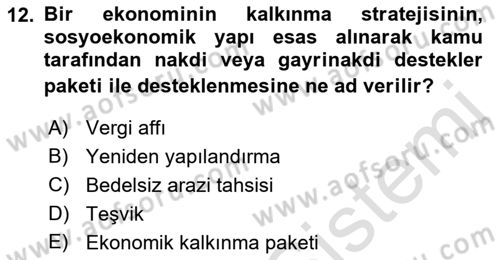 Endüstri Sosyolojisi Dersi 2018 - 2019 Yılı 3 Ders Sınav Soruları 12. Soru