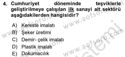 Endüstri Sosyolojisi Dersi 2018 - 2019 Yılı 3 Ders Sınav Soruları 4. Soru