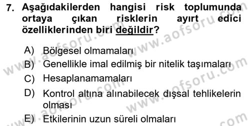 Endüstri Sosyolojisi Dersi 2018 - 2019 Yılı 3 Ders Sınav Soruları 7. Soru