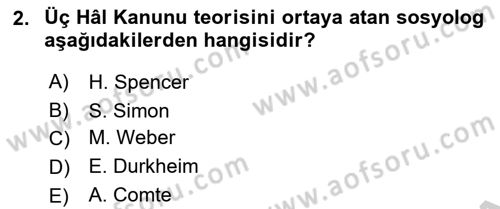 Endüstri Sosyolojisi Dersi 2018 - 2019 Yılı Yaz Okulu Sınavı 2. Soru