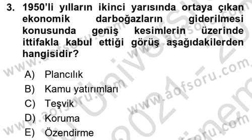 Endüstri Sosyolojisi Dersi 2021 - 2022 Yılı (Final) Dönem Sonu Sınav Soruları 3. Soru