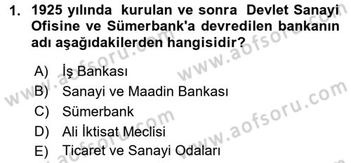 Endüstri Sosyolojisi Dersi 2021 - 2022 Yılı Yaz Okulu Sınav Soruları 1. Soru