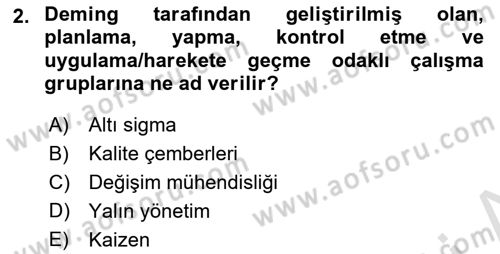 Endüstri Sosyolojisi Dersi 2021 - 2022 Yılı Yaz Okulu Sınavı 2. Soru