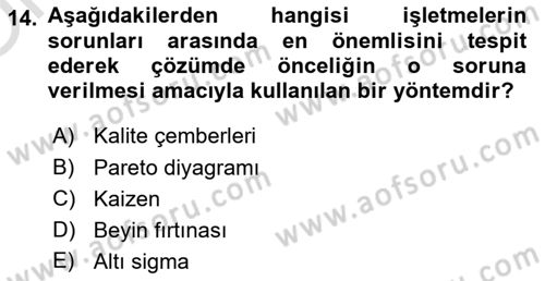 Endüstri Sosyolojisi Dersi 2022 - 2023 Yılı Yaz Okulu Sınav Soruları 14. Soru